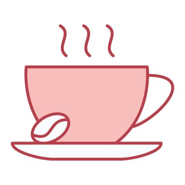 kahve fincanı simgesi vektör illüstrasyon grafik tasarımı