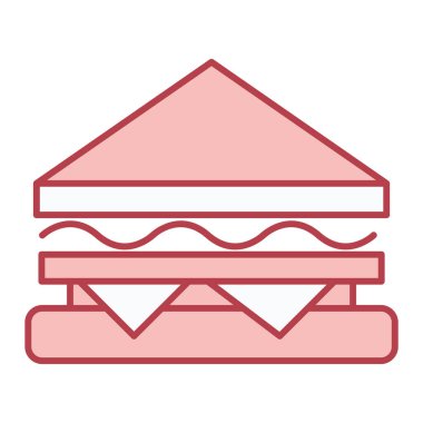 Sandviç. Web simgesi basit illüstrasyon