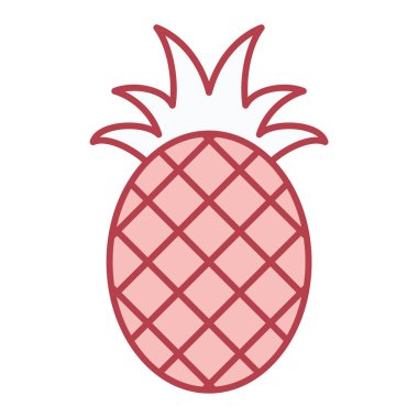ananas meyve ikonu vektör illüstrasyon tasarımı