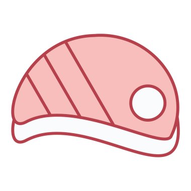 Biftek simge vektör çizim