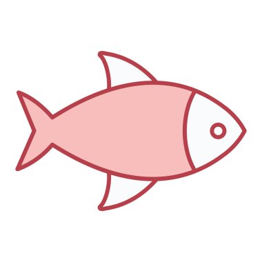 balık simgesi vektör illüstrasyonu