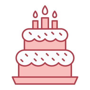 Kek. Web simgesi basit illüstrasyon