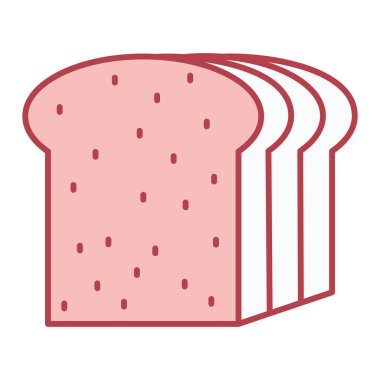 Ekmek ikonu. Yemek sembolü. düz dizayn. vektör illüstrasyonu