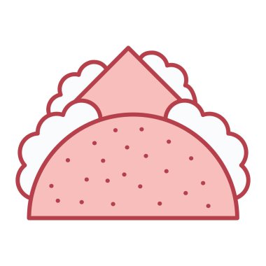 Peynirli taco ve patates vektörü çizimi.