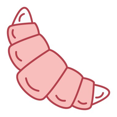 Kruvasan ikonu. Web için tuz vektörü simgelerinin özet çizimi