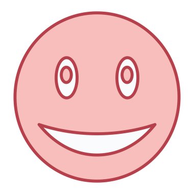 Mutlu yüz simgesi ikon vektör illüstrasyon tasarımı