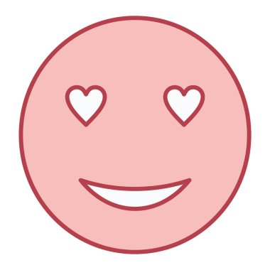 Mutlu yüz simgesi ikon vektör illüstrasyon tasarımı