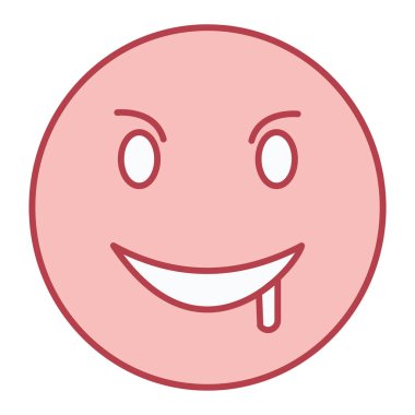 Mutlu yüz simgesi ikon vektör illüstrasyon tasarımı