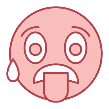 çizgi yüz maskesi ikon vektör çizimi tasarımı