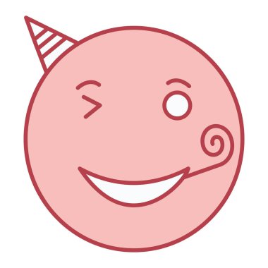 Gülümseyen yüz ifadesi vektör çizimi ile sevimli yüz ifadeleri