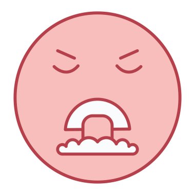 Ağlayan yüz ifadesi, vektör illüstrasyonu