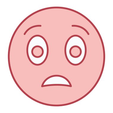 Ağlayan yüz simgesi ikon vektör illüstrasyonu