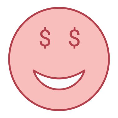 Mutlu yüz simgesi ikon vektör illüstrasyon tasarımı