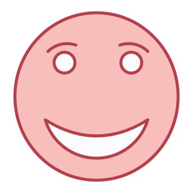 Mutlu yüz simgesi ikon vektör illüstrasyon tasarımı