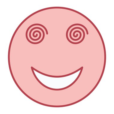 Mutlu yüz simgesi ikon vektör illüstrasyon tasarımı