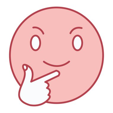 Şirin kawaii yüz ifadesi vektör çizimi