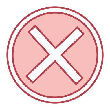 Simge vektör illüstrasyonunu iptal et