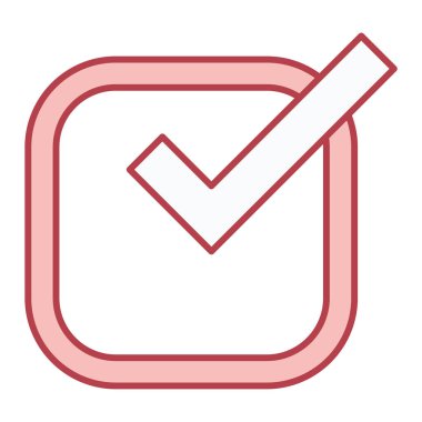 Beyaz arkaplanda izole edilmiş düz biçimdeki işaret simgesini işaretle. Mükemmel vektör illüstrasyonunun sembolü.