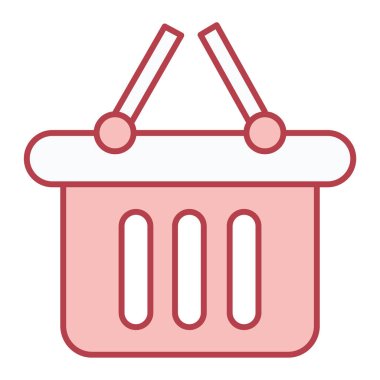 Alışveriş sepeti ikonu vektör illüstrasyonu