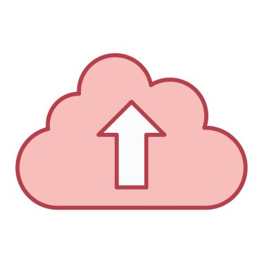 Bulut hesaplama teknolojisi ikon vektör çizimi tasarımı