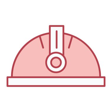 Kask simgesi vektör illüstrasyonu