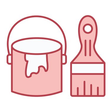 Vektör Boya Fırçası Gradyan Simgesi Tasarımı