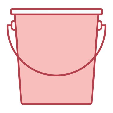 Kova ikonu. Web için temizlik ekipmanı vektör simgelerinin basit çizimi