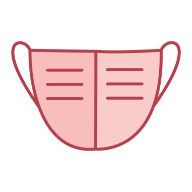 tıbbi maske simgesi vektör illüstrasyon grafik tasarımı