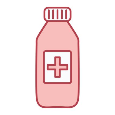 İlaç şişesi ikonu. ilaç kavanozu vektör çizimi.