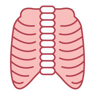 İnsan kaburgaları ikonu. Web simgesi basit illüstrasyon