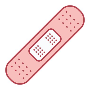 Kan bandajı ikonu. Web tasarımı için alçı vektör simgelerinin düz çizimi