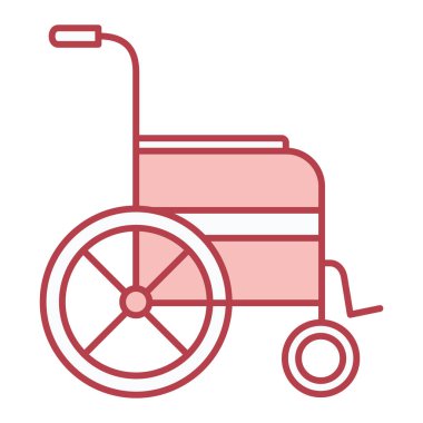 tekerlekli sandalye ikonu vektör illüstrasyonu