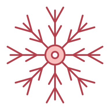 kar Tanesi simgesi vektör çizimi