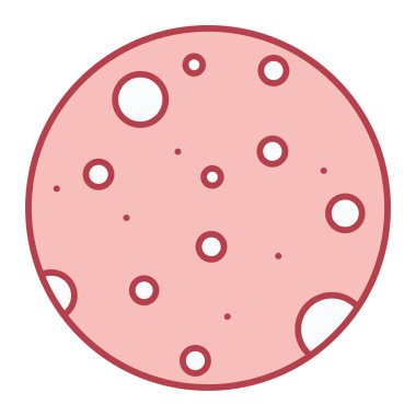 Ekmek ikonu. Beyaz arkaplanda pizza vektör çizimi çizimi