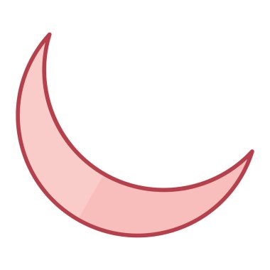 Ay. Web simgesi basit illüstrasyon