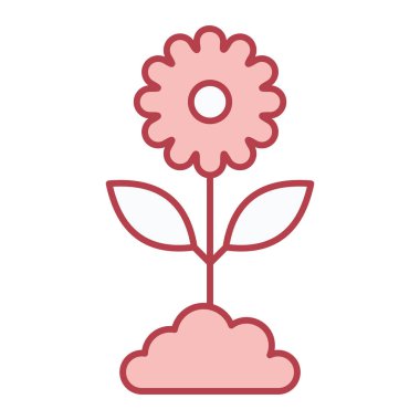 çiçek simgesi vektör illüstrasyonu