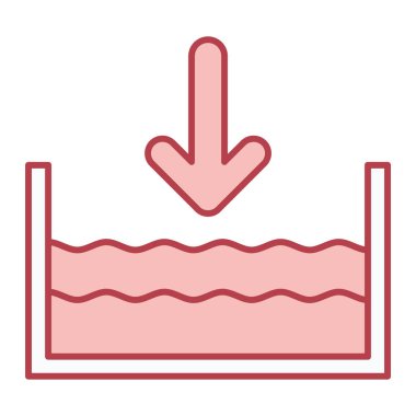 Yüzme havuzu ikonu vektörü. İnce çizgi işareti. izole edilmiş sınır sembolü çizimi