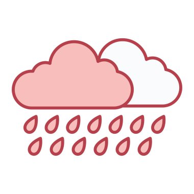 hava bulutları simge vektör illüstrasyon tasarımı