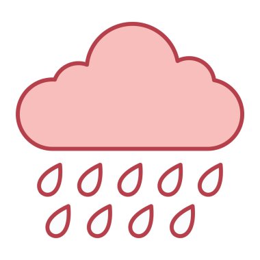 bulut hava ikonu vektör çizimi tasarımı