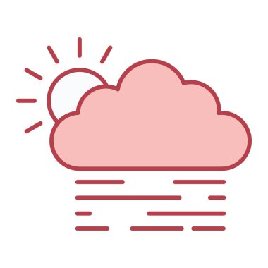 Hava durumu. Web simgesi basit illüstrasyon