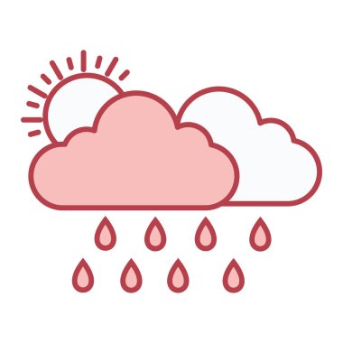 hava bulutları simge vektör illüstrasyon tasarımı