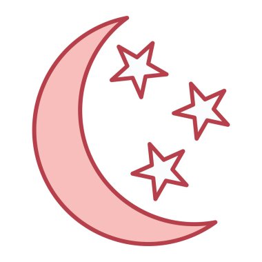 ay yıldız simge vektör çizim ile