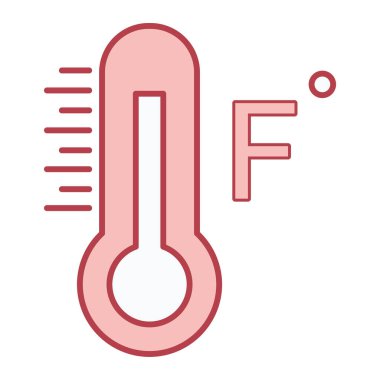 termometre web simgesi basit illüstrasyon
