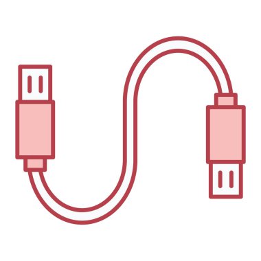 usb kablo simgesi vektör illüstrasyonu