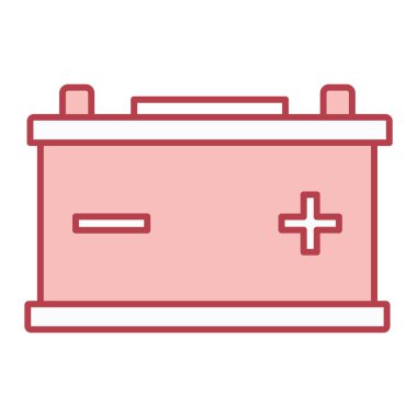 pil simgesi. Web için araba vektör simgelerinin özet çizimi