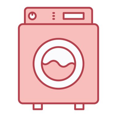 çamaşır makinesi ikon vektör çizimi