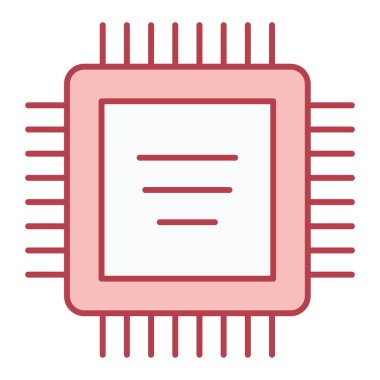 İşlemci. Web simgesi basit illüstrasyon