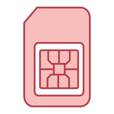 sim kart simgesi vektör illüstrasyonu