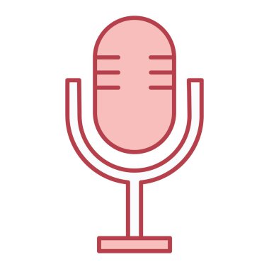 mikrofon simgesi vektör illüstrasyonu