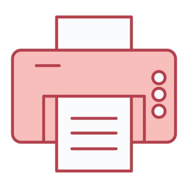 Yazıcı. Web simgesi basit illüstrasyon